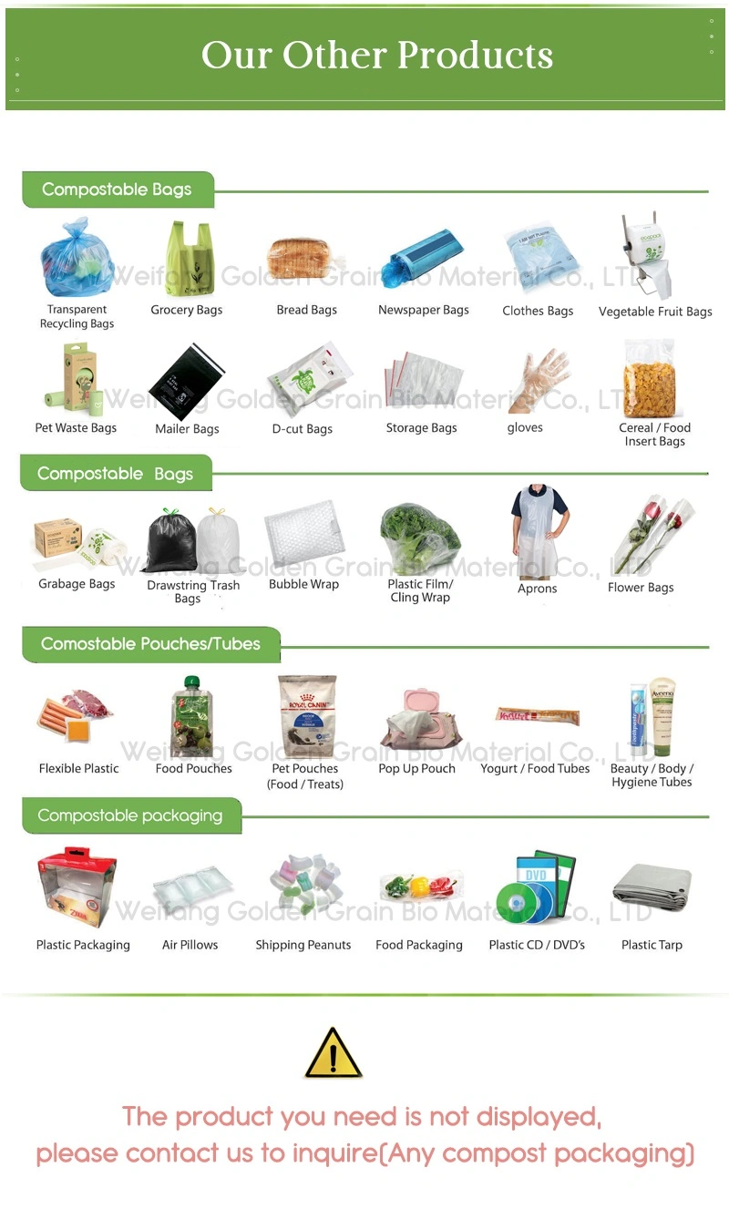 Eco Friendly Compostable Biodegradable Corn Starch /Pbat/PLA T-Shirt Shopping Bags Plastic Bags Ok Compostable Carry Bags