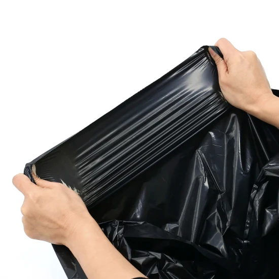 Sac poubelle noir et doublure, grand sac poubelle robuste en HDPE/LDPE